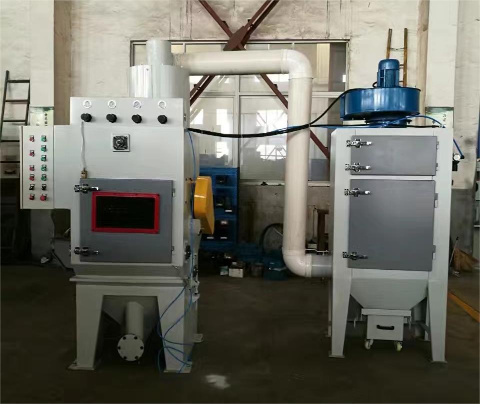 开州中小型零件履带式自动喷砂机高效清洁省时省力